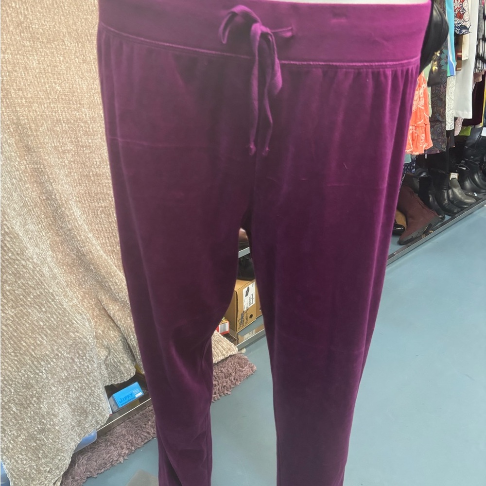 Attention Purple Velvet Joggers